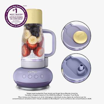 Ninja BlendBOSS™ Tumbler Blender with 26oz Travel Tumbler & Removable Straw, Lavender Lemonade